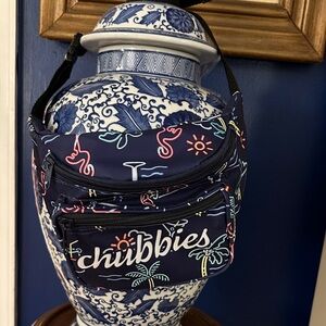 NWOT Chubbies Dark Blue Fanny Pack with Vibrant Nein Print